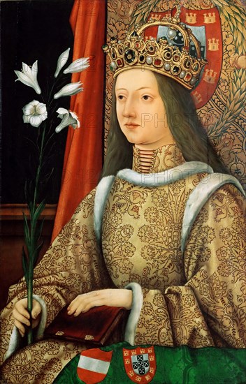 Portrait of Eleanor of Portugal (1434-1467), Holy Roman Empress, after 1468. Artist: Burgkmair, Hans, the Elder (1473-1531)