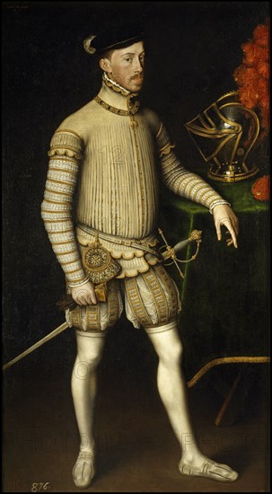 Portrait of Holy Roman Emperor Maximilian II of Austria (1527-1576), 1550. Artist: Mor, Antonis (Anthonis) (c. 1517-1577)