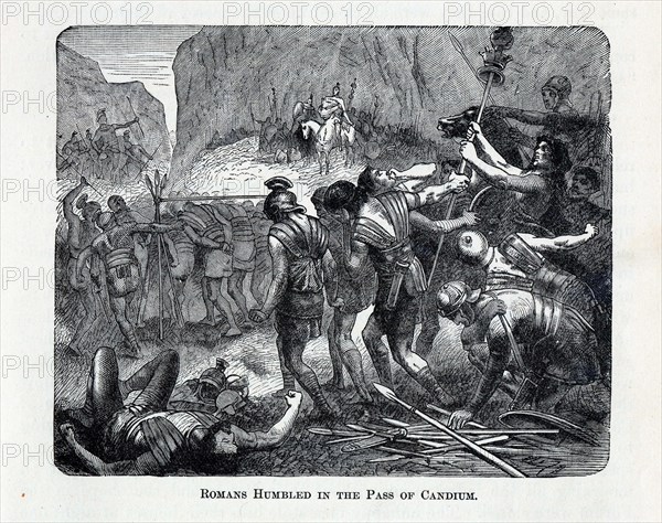 Romans Humbled in the Pass of Caudium, 1882. Artist: Anonymous