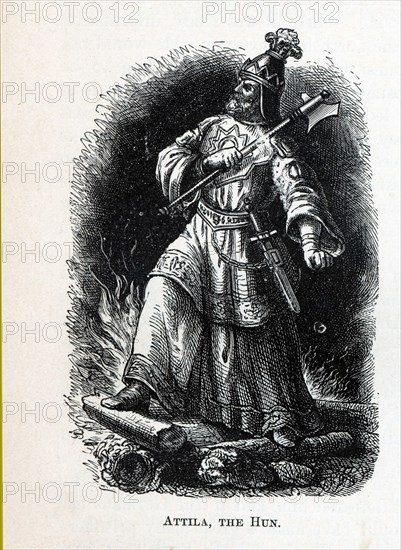Attila the Hun, 1882. Artist: Anonymous