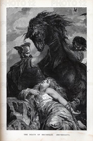 The Death of Brunhilde, (Brunehaut), 1882. Artist: Anonymous