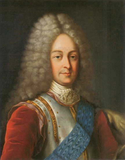 Portrait of Prince Vasily Lukich Dolgorukov (1672-1739), First half of the 19th cent.. Artist: Anonymous