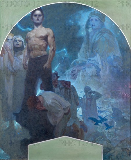 By one's own strength II, 1911. Artist: Mucha, Alfons Marie (1860-1939)