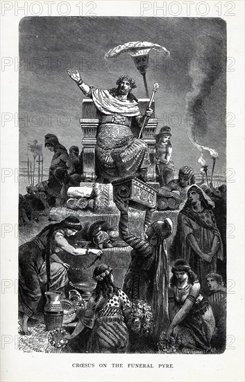 Croesus on the Funeral Pyre, 1882. Artist: Anonymous