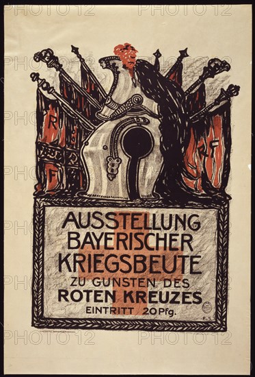 Exhibition of the Bavarian war spoils to benefit the Red Cross, 1915. Artist: Stuck, Franz, Ritter von (1863-1928)