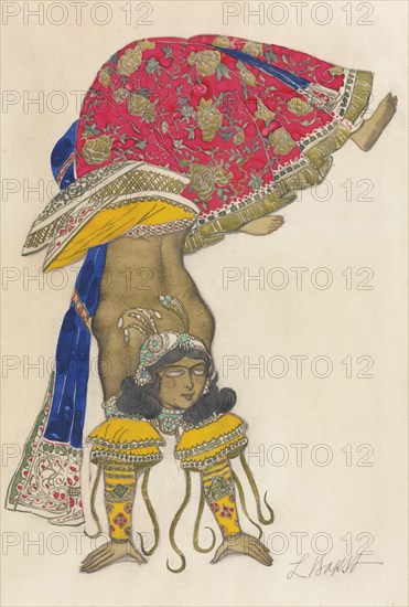 Costume design for the Ballet Blue God by R. Hahn, 1912. Artist: Bakst, Léon (1866-1924)