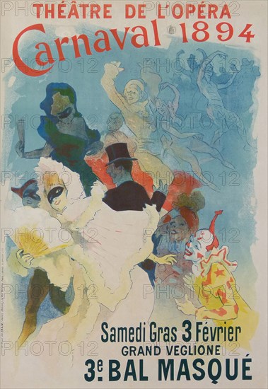 Théâtre de l?Opéra, Carnaval 1894, 1894. Artist: Chéret, Jules (1836-1932)