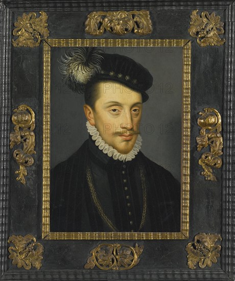 Portrait of Charles III (1543-1608), Duke of Lorraine. Artist: Clouet, François, (School)