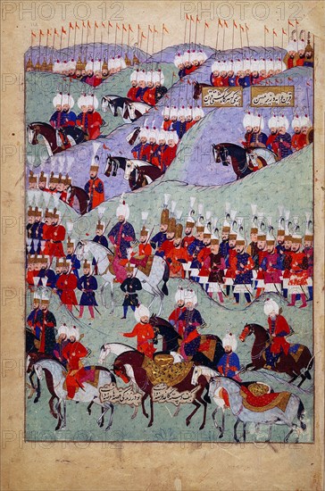 Funeral of Sultan Suleyman the Magnificent. (History of Sultan Suleyman), 1579. Artist: Anonymous