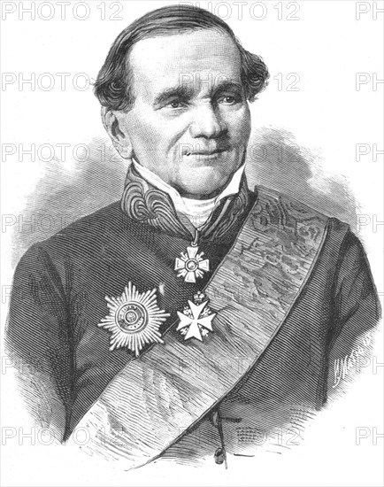 Fyodor Nikolayevich Glinka (1786-1880). Artist: Matyushin, Ivan Ivanovich (1846-?)