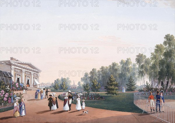 The View of the Park near the Yelagin Palace, 1823. Artist: Beggrov, Karl Petrovich (1799-1875)