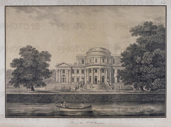 The Yelagin Palace in Saint Petersburg, 1823. Artist: Beggrov, Karl Petrovich (1799-1875)