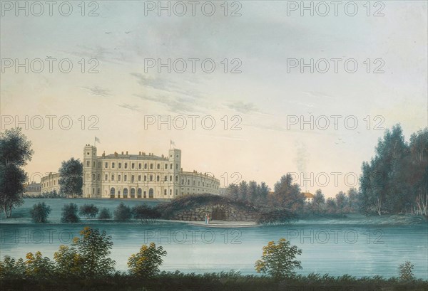 View of the Palace in Gatchina, Early 19th century. Artist: Anonymous