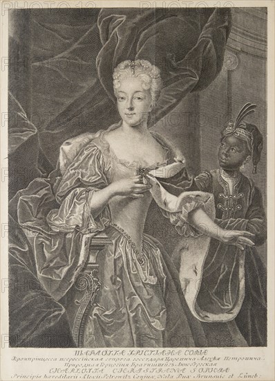 Portrait of Princess Charlotte of Brunswick-Wolfenbüttel (1694-1715), wife of Tsarevich Alexei Petro Artist: Wortmann, Christian Albrecht (1680-1760)