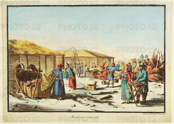 Frozen Meats Market, ca 1814. Artist: Anonymous