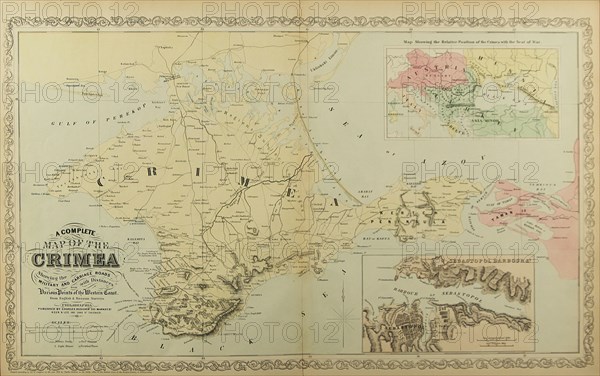 Map of the Crimea.  Artist: Anonymous master