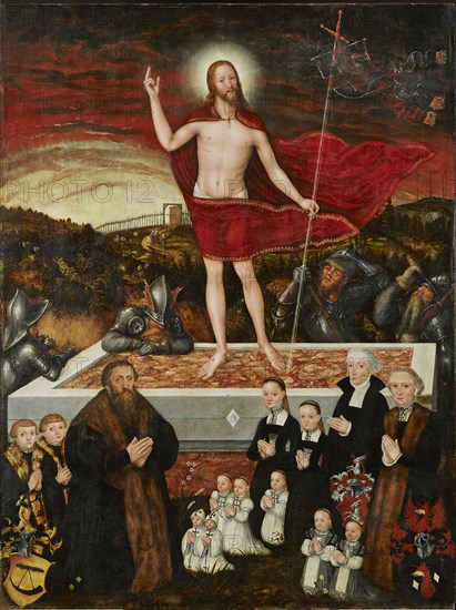 The Resurrection of Christ with Donors (Epitaph for the Badehorn Family), 1554.