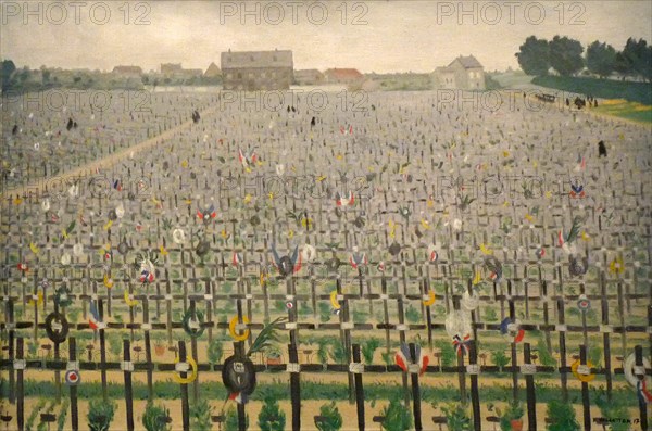 Military cemetery at Châlons-sur-Marne, 1917.