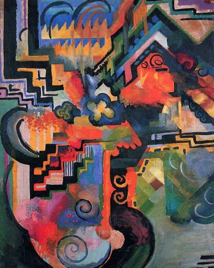 Colored Composition I (Hommage à Johann Sebastian Bach), 1912.