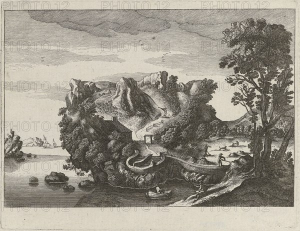 Anthropomorphic landscape in the form of a man's head, c. 1617.