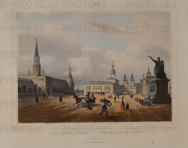 The Red Square in Moscow, 1840s.