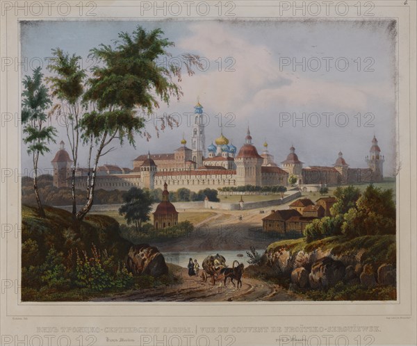 View of the Trinity Lavra of St, Sergius, 1840s.