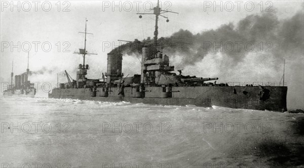 The Ice Cruise of the Baltic Fleet, The battleship Sevastopol, 1918.