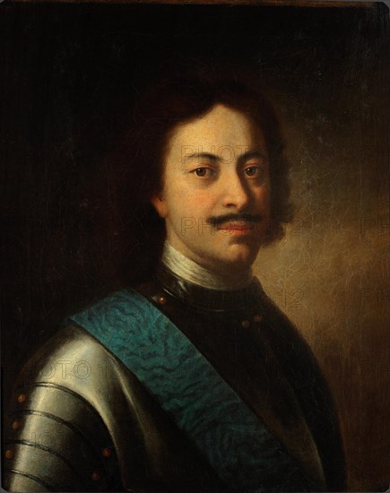 Portrait of Emperor Peter I the Great (1672-1725), First third of 18th cen..