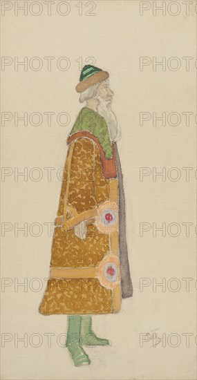 Costume design for the opera Snow Maiden by N, Rimsky-Korsakov, 1910s.