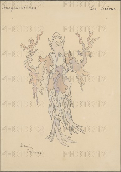 Costume design for the opera Snow Maiden by N, Rimsky-Korsakov, 1928.