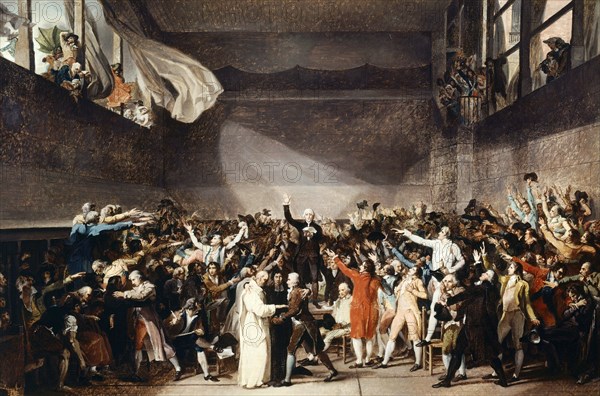 Der Ballhausschwur (Le Serment du Jeu de paume), 1791.