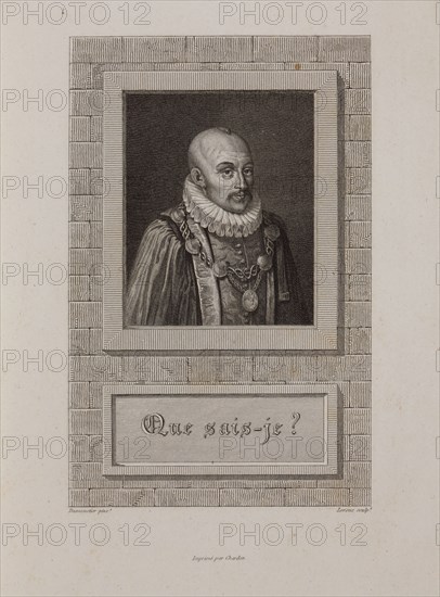 Portrait of Michel de Montaigne (1533-1592), 1800s.