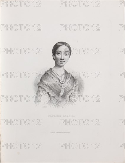 Portrait of the singer and composer Pauline Viardot (1821-1910), 1839-1840.