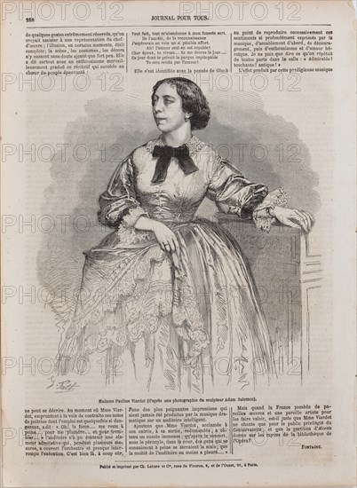 Portrait of the singer and composer Pauline Viardot (1821-1910), 1861.