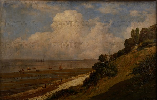 Beach at Honfleur, A hot day, 1876.