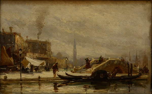 Venice near the railroad station, Noon, 1872.