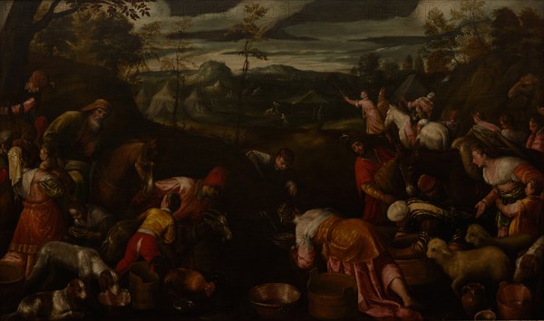 Moses Striking Water from the Rock, 16th century.