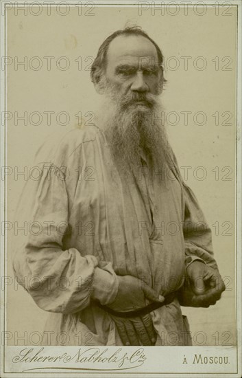 Portrait of the author Count Lev Nikolayevich Tolstoy (1828-1910).