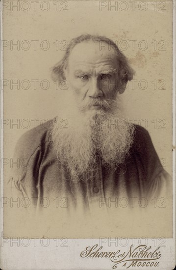 Portrait of the author Count Lev Nikolayevich Tolstoy (1828-1910).