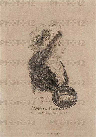 Portrait of Charlotte Corday (1768-1793).