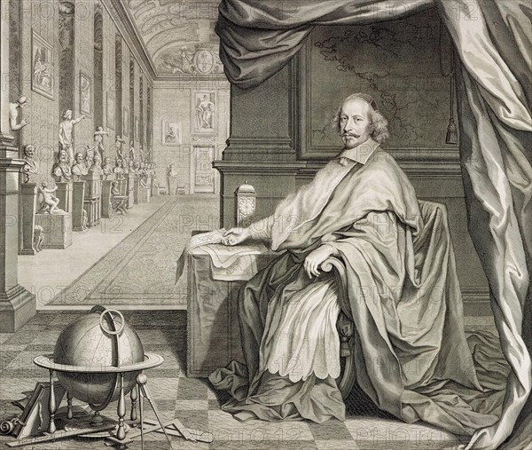 Portrait of Cardinal Mazarin.