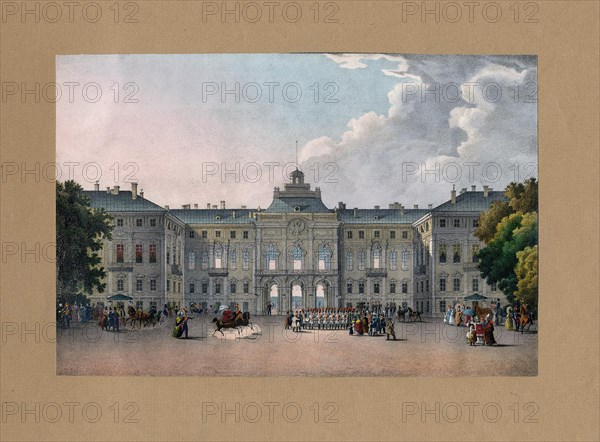 View of the Constantine Palace in Strelna near St. Petersburg.