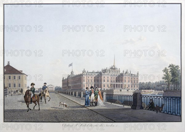 View of the Michael Palace in St. Petersburg.