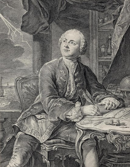 Portrait of Mikhail Vasilyevich Lomonosov (1711-1765).