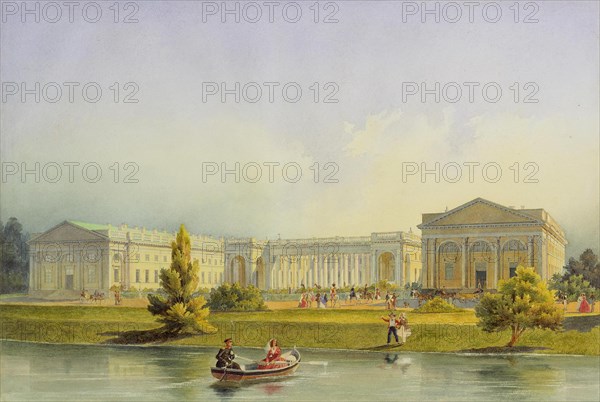 View of Alexander Palace in Tsarskoye Selo.