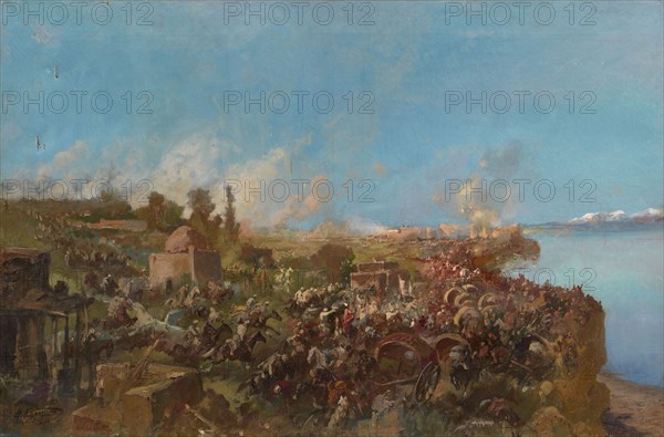 The Battle at Makhram on August 22, 1875.