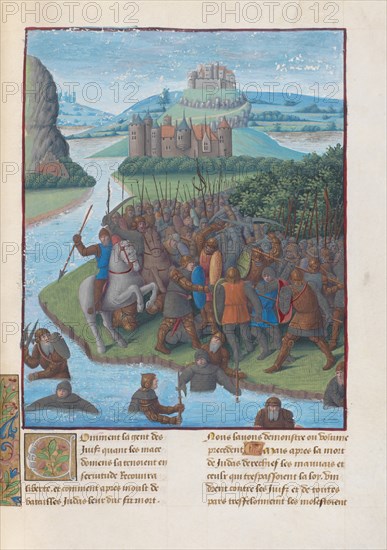 Battle between the Maccabees and the Seleucids. Illustration in Flavius Josephus Antiquities of the