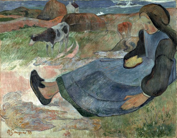 Seated Breton Girl.