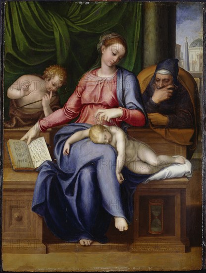 Madonna del silenzio (Virgin and child with John the Baptist as a Boy).