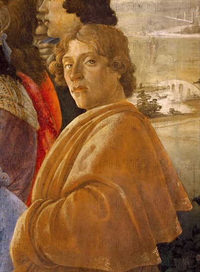 The Adoration of the Magi. Detail: Self-portrait.